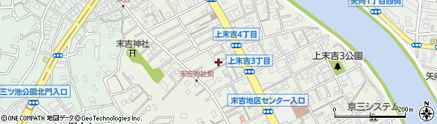 神奈川県横浜市鶴見区上末吉周辺の地図