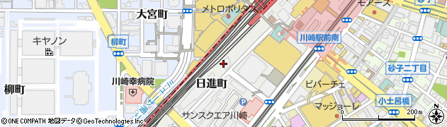川崎市　川崎駅東口自転車等駐車場管理事務所周辺の地図