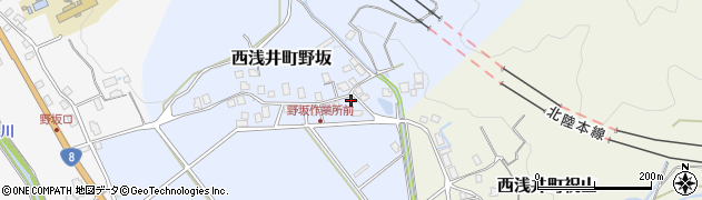滋賀県長浜市西浅井町野坂21周辺の地図