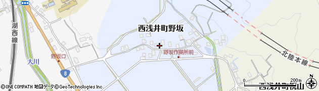 滋賀県長浜市西浅井町野坂168周辺の地図