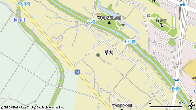 〒290-0001 千葉県市原市草刈（その他）の地図