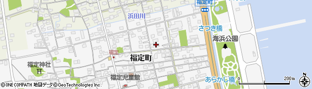 鳥取県境港市福定町周辺の地図
