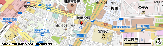 神奈川県川崎市川崎区周辺の地図