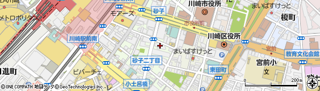 ゆで太郎 川崎砂子店周辺の地図