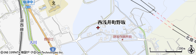 滋賀県長浜市西浅井町野坂154周辺の地図