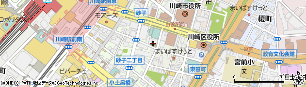 大阪王将 川崎駅東口店周辺の地図