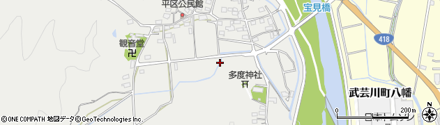 岐阜県関市武芸川町平周辺の地図