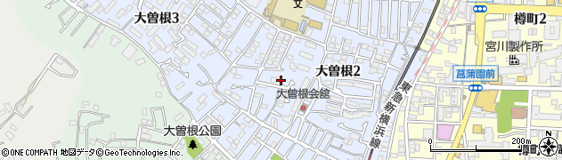 神奈川県横浜市港北区大曽根周辺の地図