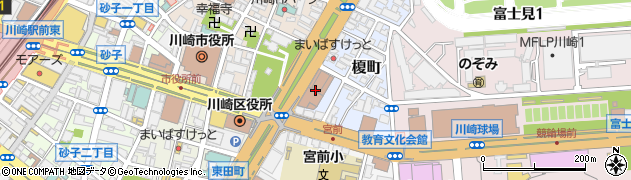 ゆうちょ銀行川崎店周辺の地図