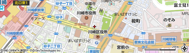 神奈川銀行川崎支店周辺の地図