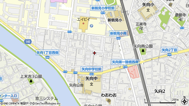 〒230-0001 神奈川県横浜市鶴見区矢向の地図