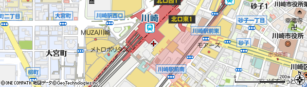 浪花ろばた 八角 川崎アゼリア店周辺の地図