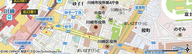 川崎市周辺の地図