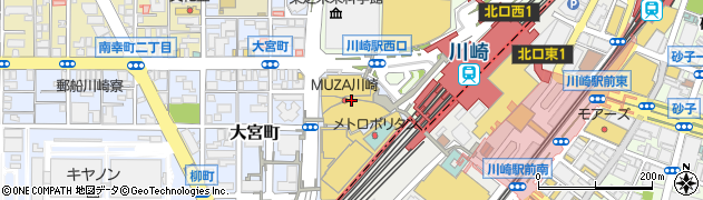 ミューザ川崎シンフォニーホール周辺の地図