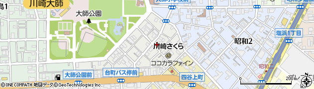 神奈川県川崎市川崎区台町周辺の地図