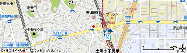 ローソンストア１００尻手駅前店周辺の地図