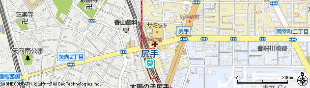 尻手駅前周辺の地図