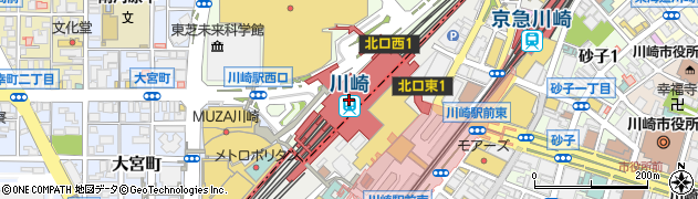 神奈川県川崎市幸区周辺の地図