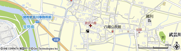 武芸八幡周辺の地図