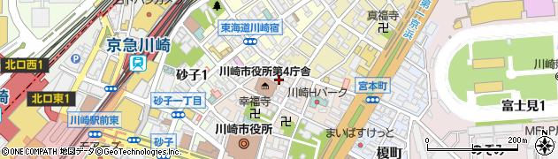 神奈川県川崎市川崎区宮本町周辺の地図