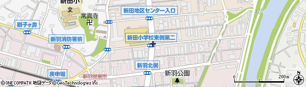 新田小東側第二周辺の地図