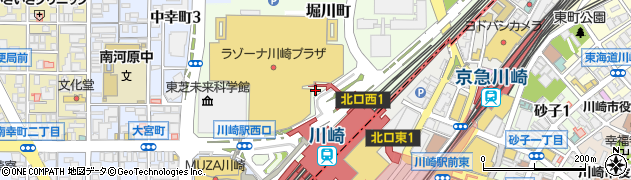 日本橋天丼 金子半之助 ラゾーナ川崎プラザ店周辺の地図