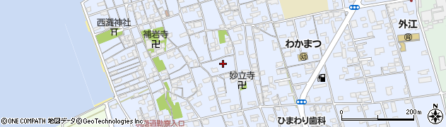 鳥取県境港市外江町周辺の地図