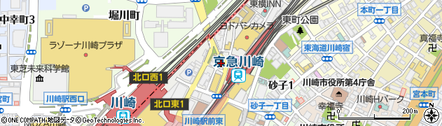 ニッポンレンタカー京急川崎駅前営業所周辺の地図