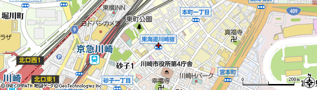 本町一周辺の地図