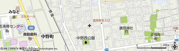 鳥取県境港市中野町5405周辺の地図