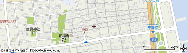 鳥取県境港市中野町551周辺の地図