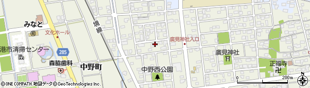 鳥取県境港市中野町5412周辺の地図