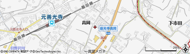 長野県飯田市座光寺（高岡）周辺の地図