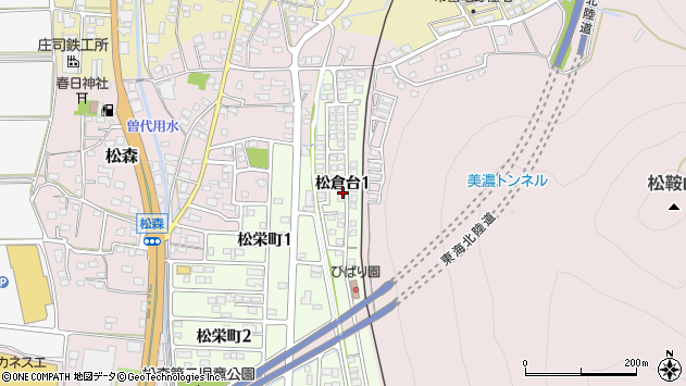 〒501-3751 岐阜県美濃市松倉台の地図