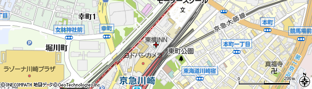 東横ＩＮＮ　Ｊｒ．川崎駅前周辺の地図
