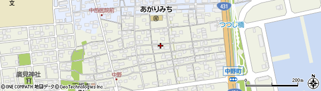鳥取県境港市中野町198周辺の地図