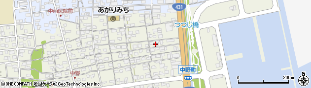 鳥取県境港市中野町3258-5周辺の地図