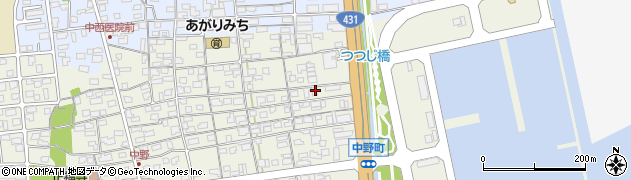 鳥取県境港市中野町3258-3周辺の地図