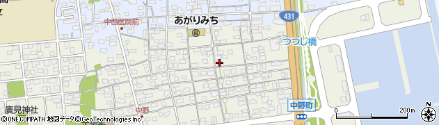 鳥取県境港市中野町163周辺の地図