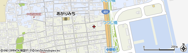 鳥取県境港市中野町3258-30周辺の地図