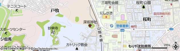 深坂神社周辺の地図