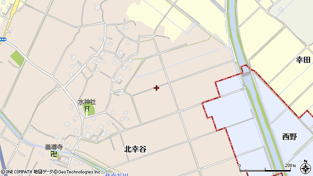 〒283-0047 千葉県東金市北幸谷の地図