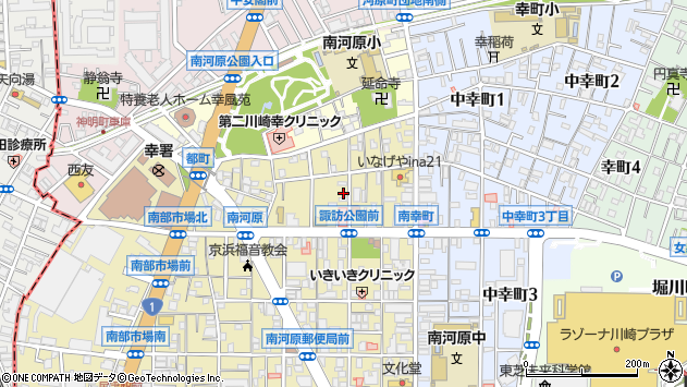 〒212-0016 神奈川県川崎市幸区南幸町の地図
