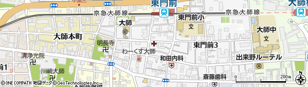 門前外科医院周辺の地図