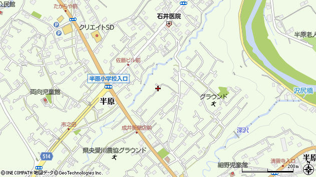 〒243-0307 神奈川県愛甲郡愛川町半原の地図