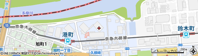 神奈川県川崎市川崎区港町周辺の地図