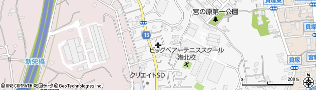 新吉田町原公園周辺の地図