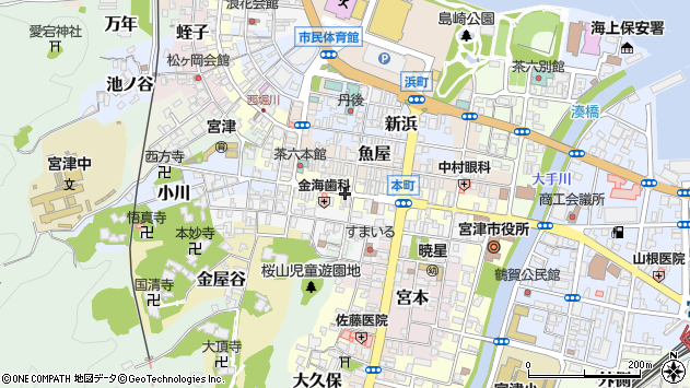 〒626-0018 京都府宮津市本町の地図
