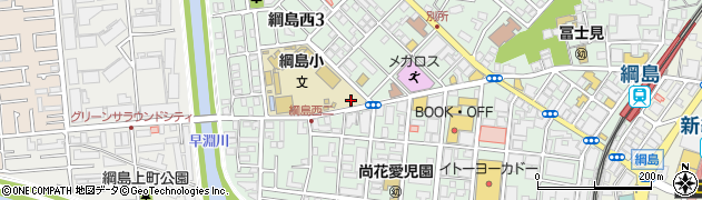 神奈川県横浜市港北区綱島西周辺の地図