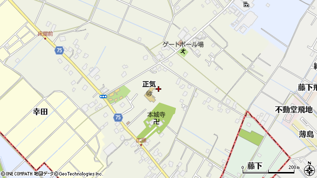 〒283-0041 千葉県東金市広瀬の地図